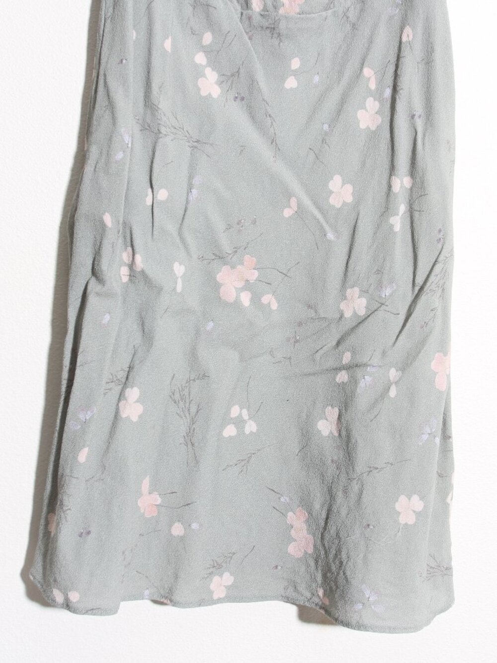Aritzia Wilfred Bellow Mini Dress Sage Frost Green Heirloom Pink Floral Size 6 - Picture 4 of 13